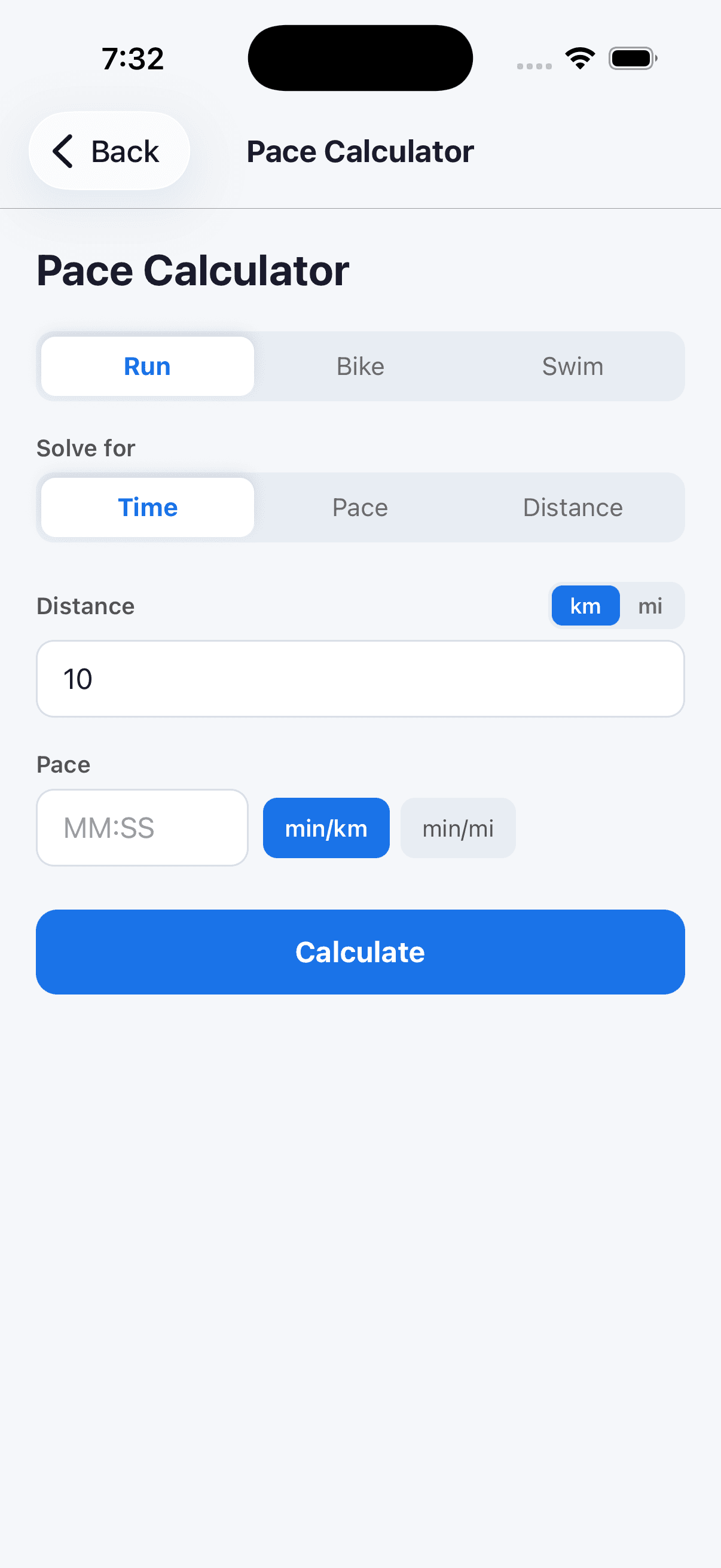 Pace Calculator
